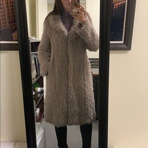 Unreal Fur De La Cream faux shearling coat small